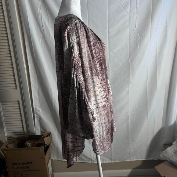 Jennifer Lopex Blouse Pink/Brown Size 1X - Picture 4 of 10